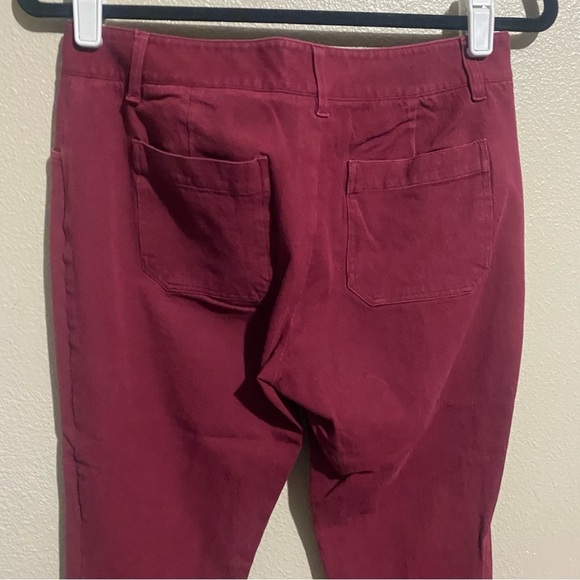 Theory Burgundy Red Stretch Pants size 8 - Picture 2 of 8